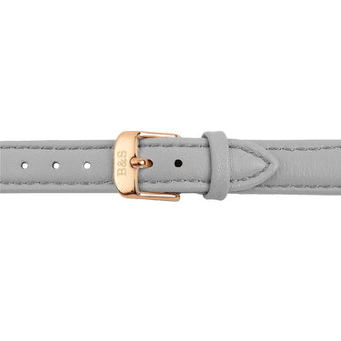Grey Leather Strap & Rose Gold Buckle watch straps Brother & Sisters